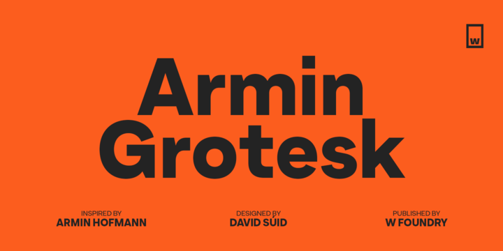 Ejemplo de fuente Armin Grotesk Ultra Bold