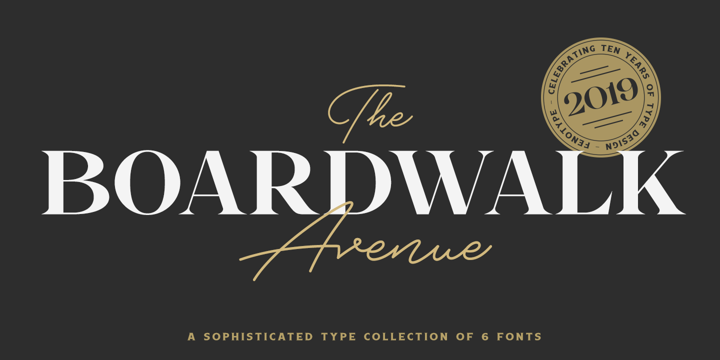 Ejemplo de fuente Boardwalk Avenue Serif Bold