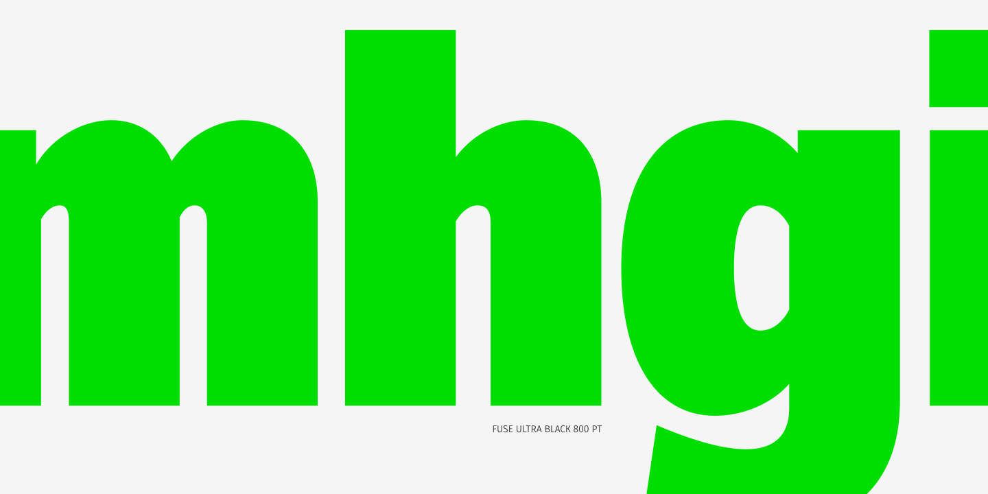 Ejemplo de fuente Fuse Bold Italic