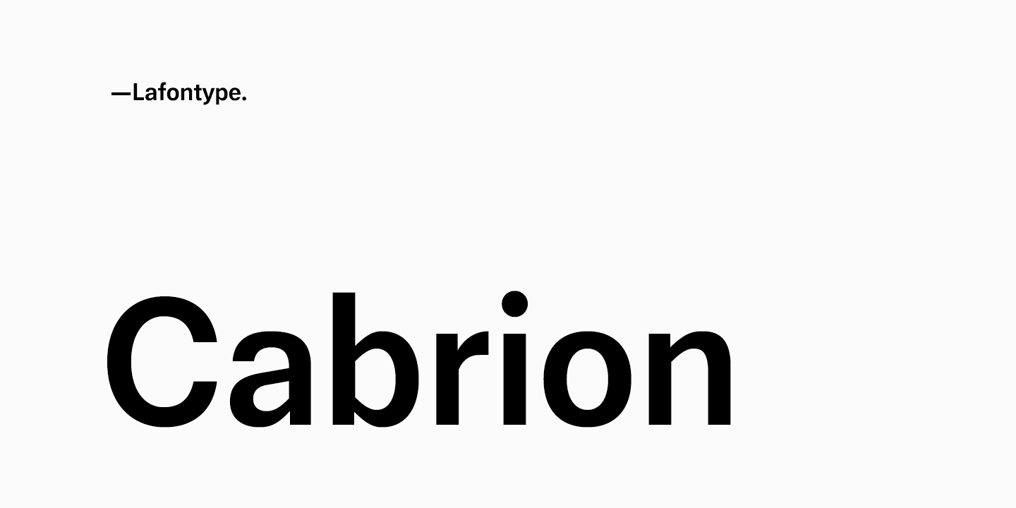 Ejemplo de fuente Cabrion Bold Italic