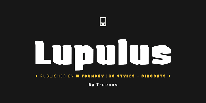 Ejemplo de fuente Lupulus Ultra Bold Italic