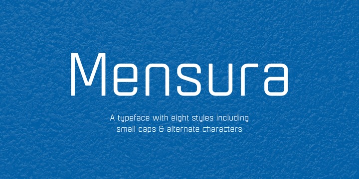 Ejemplo de fuente Mensura Light Italic
