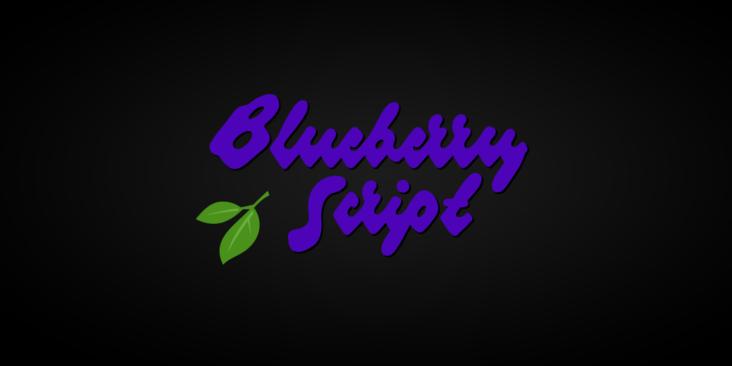Ejemplo de fuente Blueberry Script