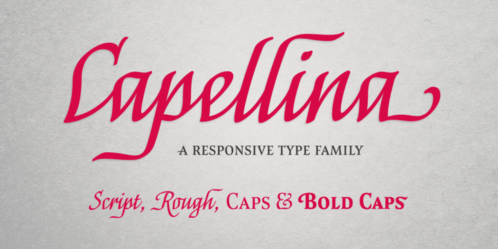 Ejemplo de fuente Capellina Caps Bold