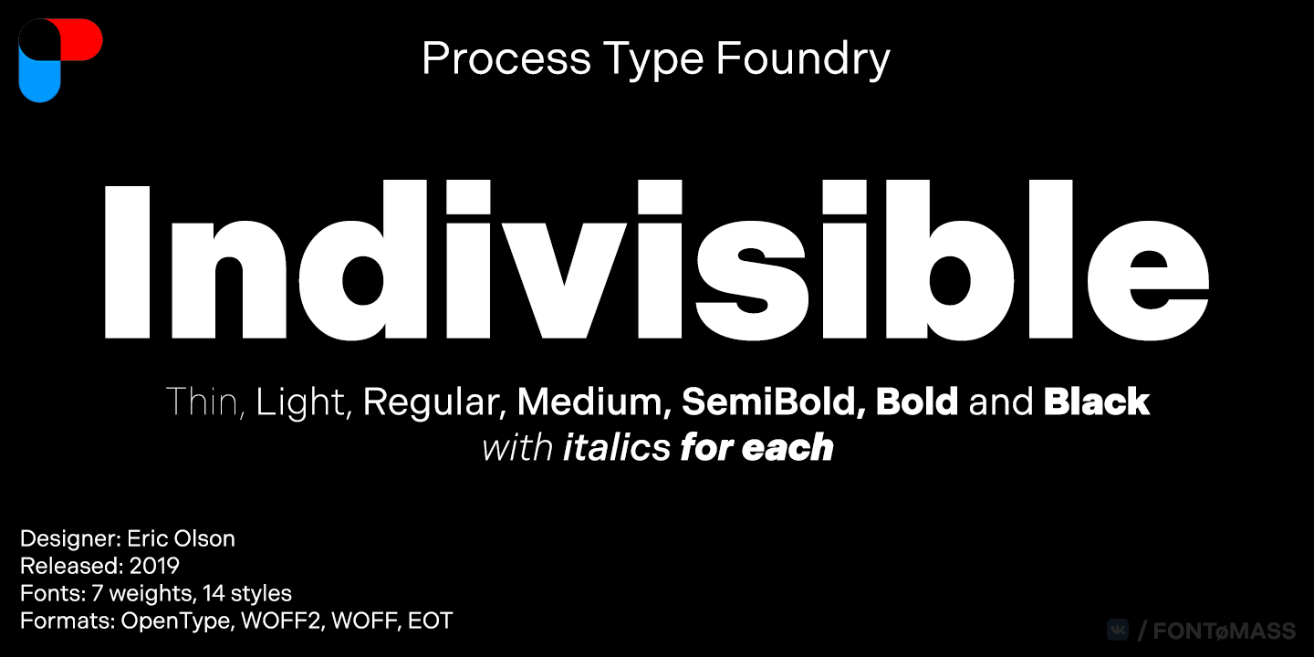 Ejemplo de fuente Indivisible SemiBold Italic