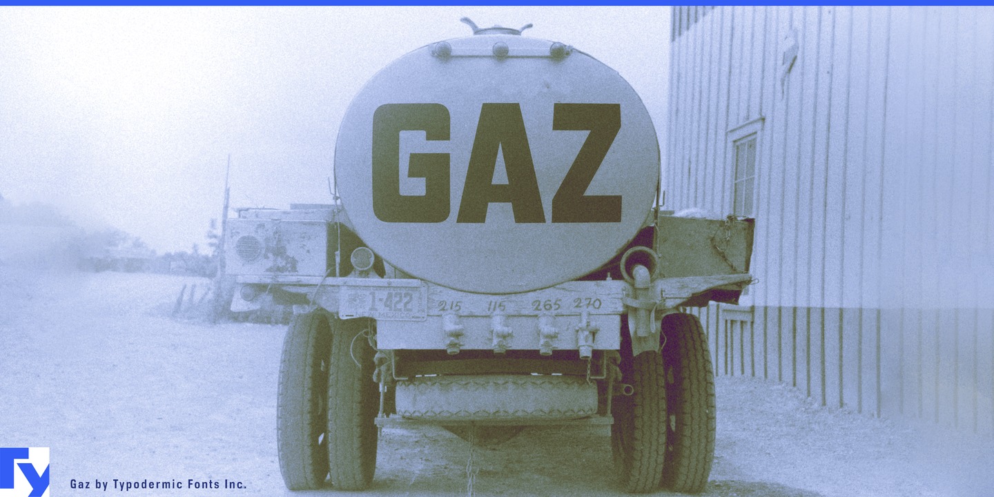 Ejemplo de fuente Gaz Rg Bold