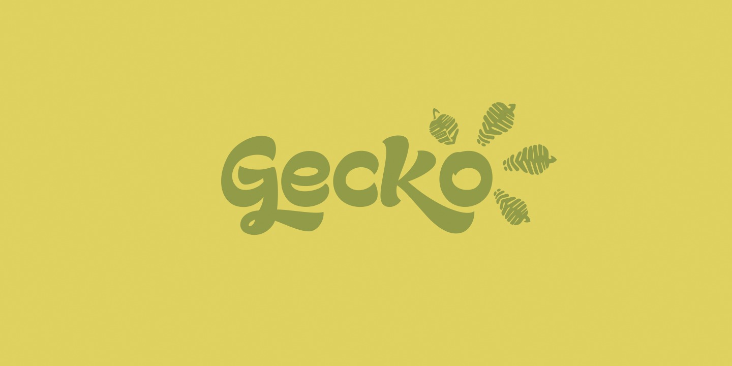 Ejemplo de fuente Gecko Regular