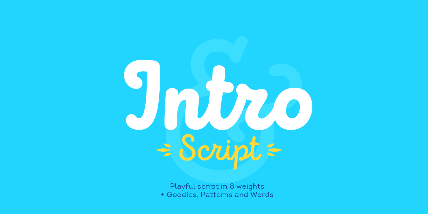 Ejemplo de fuente Intro Script Patterns