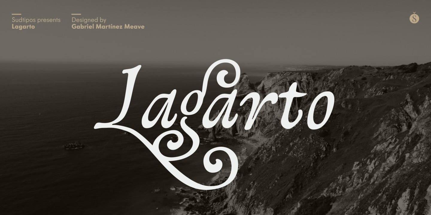 Ejemplo de fuente Lagarto Italic