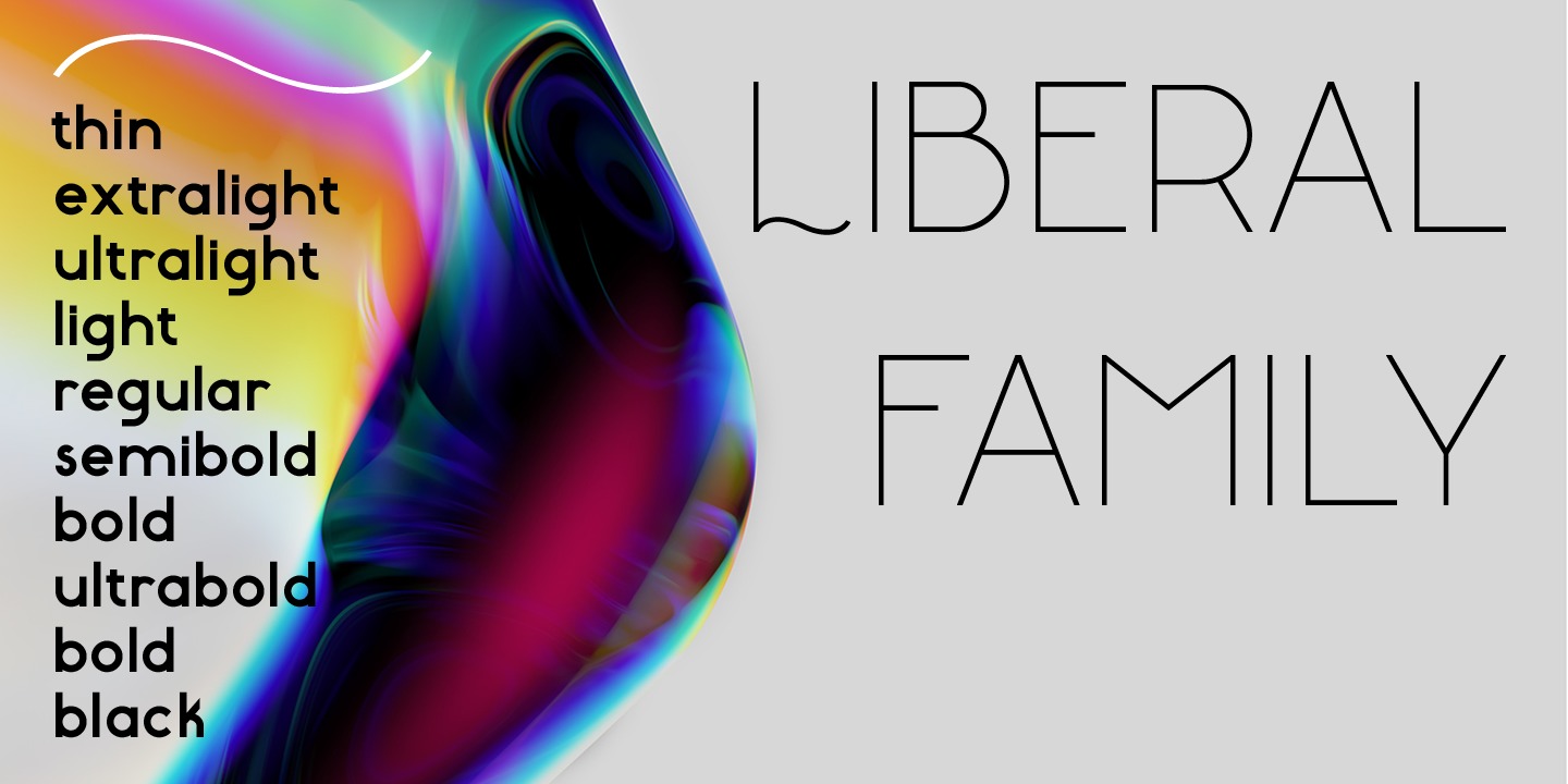 Ejemplo de fuente Liberal Condensed Light