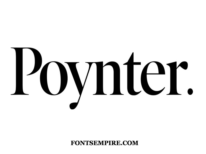Ejemplo de fuente Poynter Italic