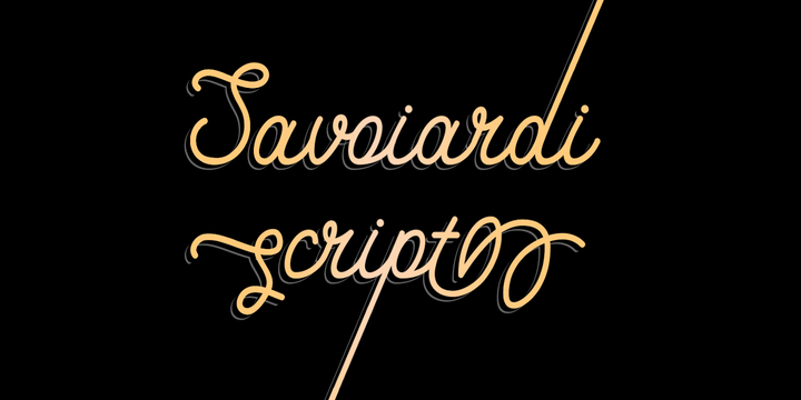 Ejemplo de fuente Savoiardi shadow script