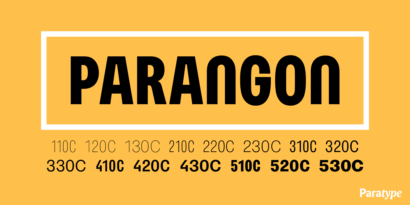 Ejemplo de fuente Parangon 110 C