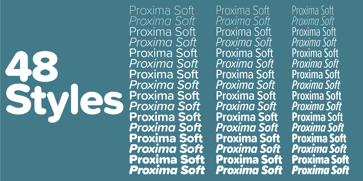 Ejemplo de fuente Proxima Soft Extra Bold Italic