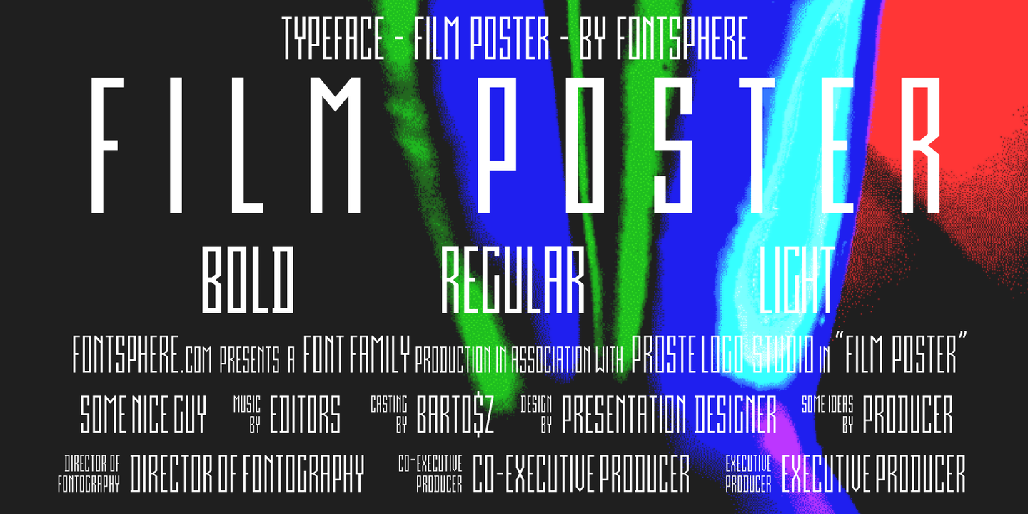 Ejemplo de fuente Film Poster Wide Light