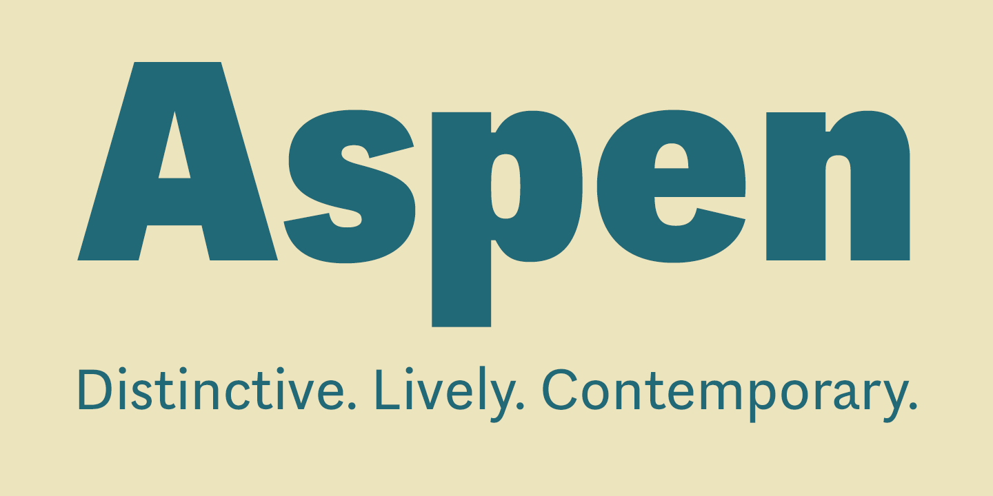 Ejemplo de fuente Aspen Extra Bold Italic
