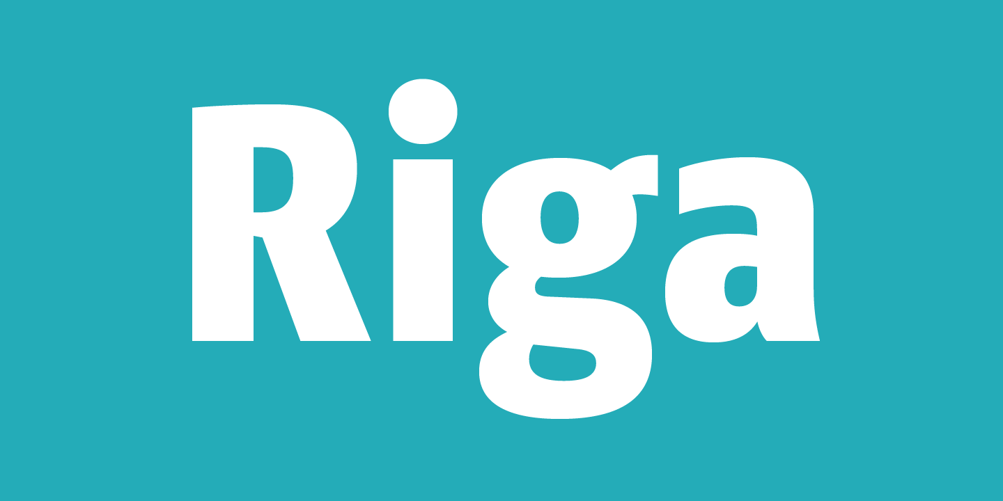 Ejemplo de fuente Riga Medium
