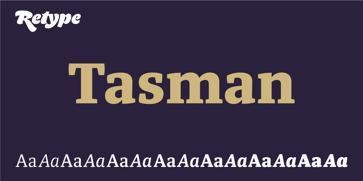 Ejemplo de fuente Tasman Black