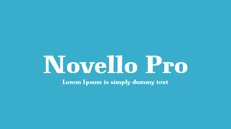Ejemplo de fuente Novello Pro Regular