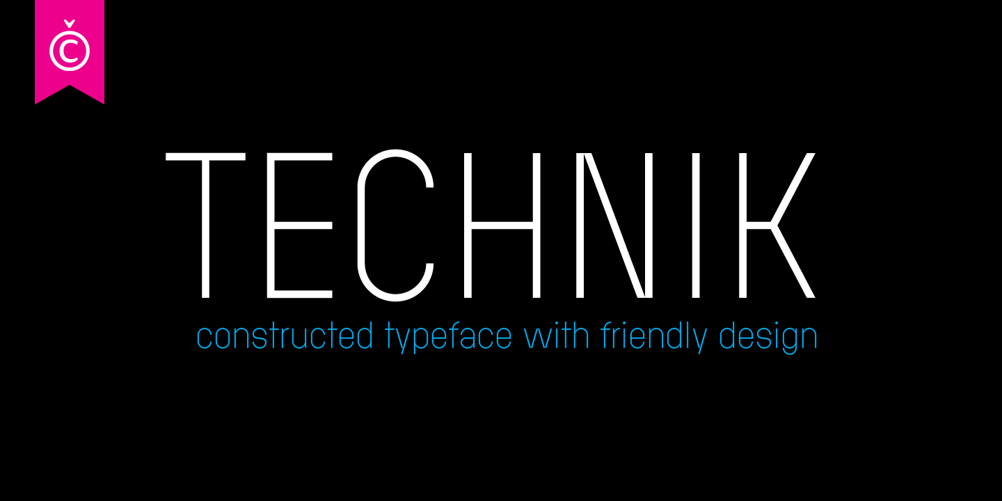 Ejemplo de fuente Technik 100