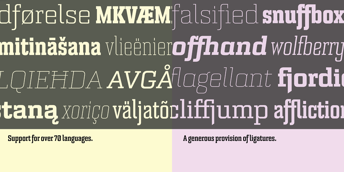 Ejemplo de fuente Bourgeois Slab Medium Condensed Italic
