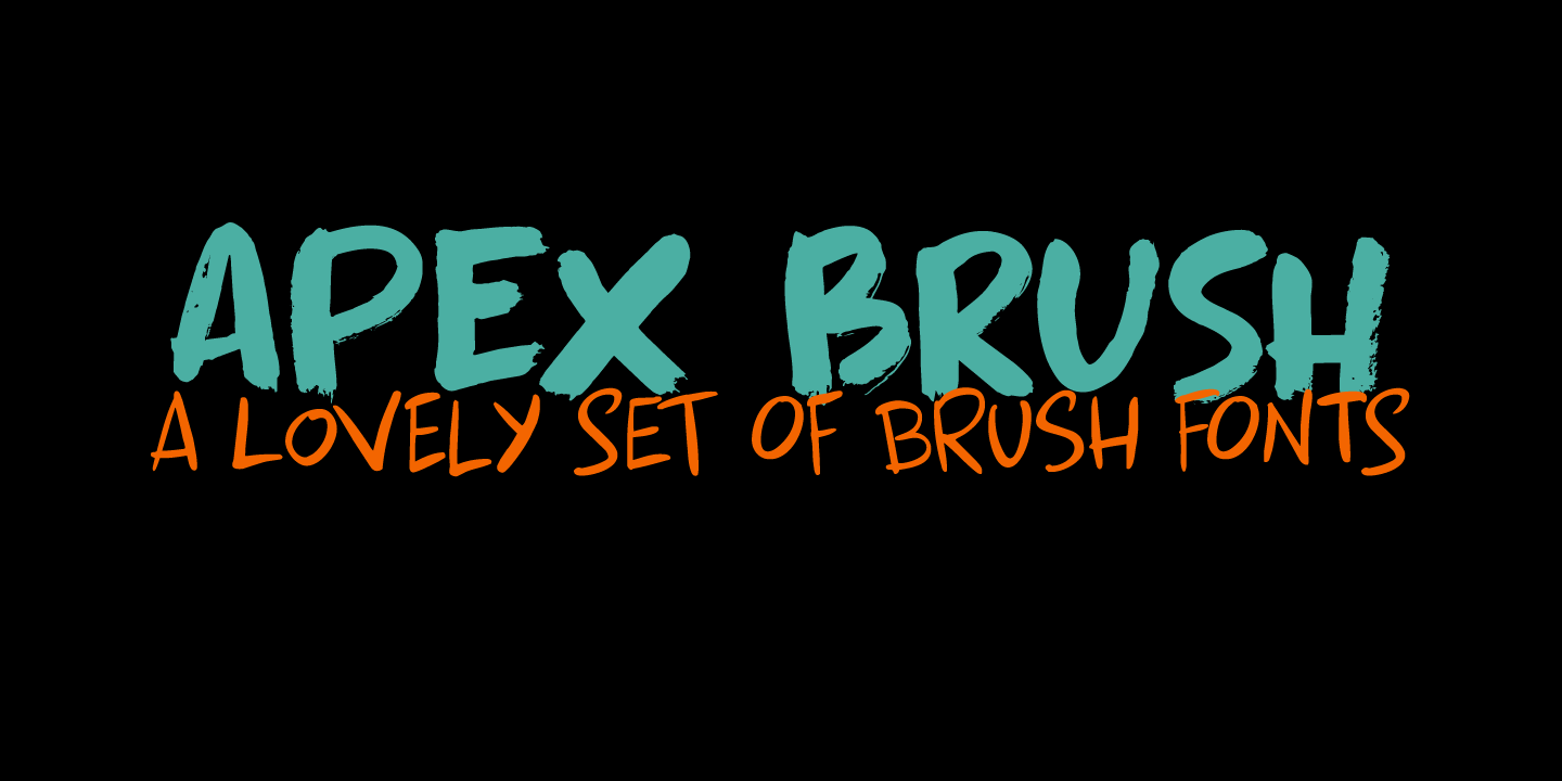 Ejemplo de fuente Apex Brush