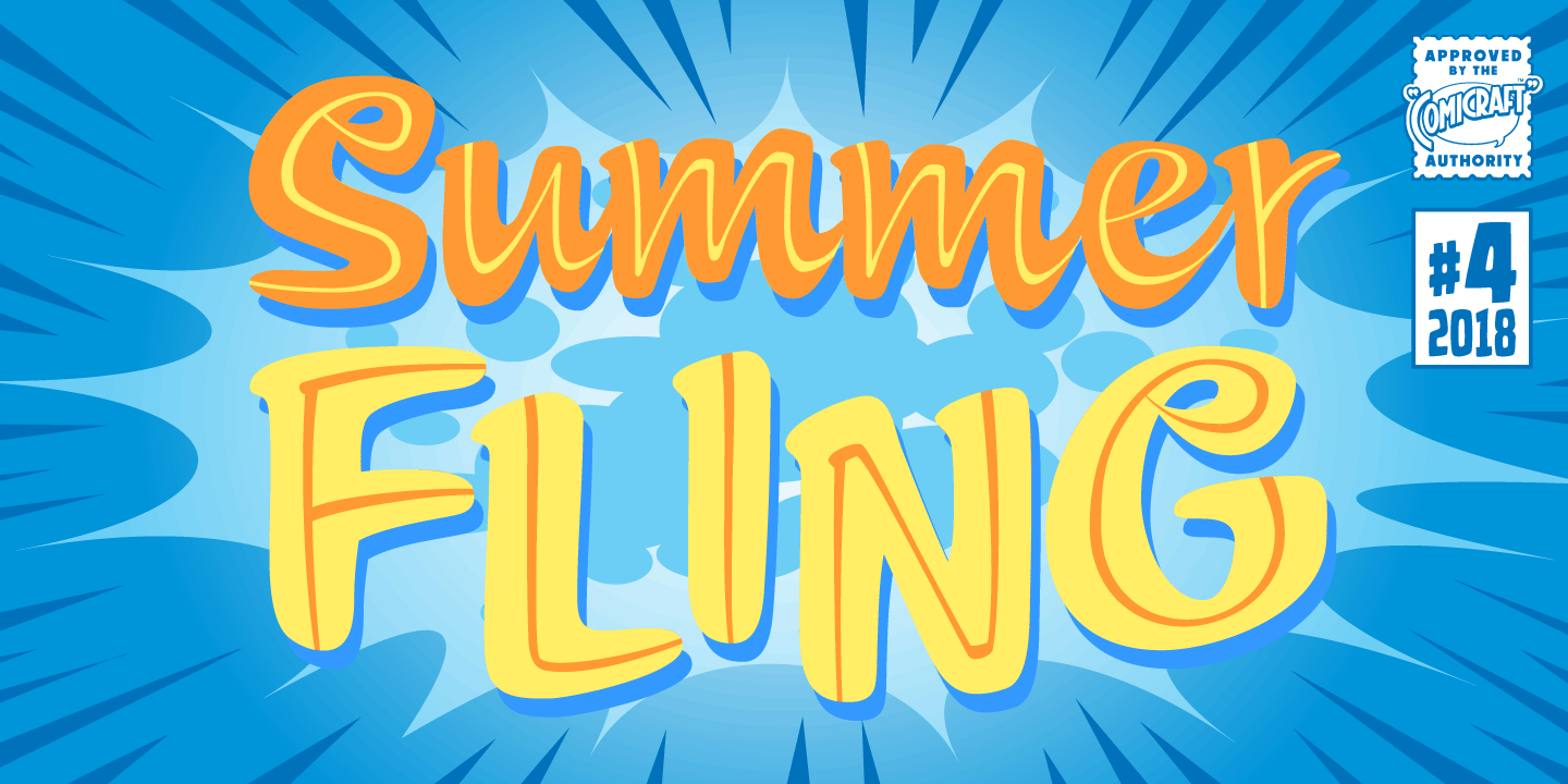 Ejemplo de fuente Summer Fling Italic