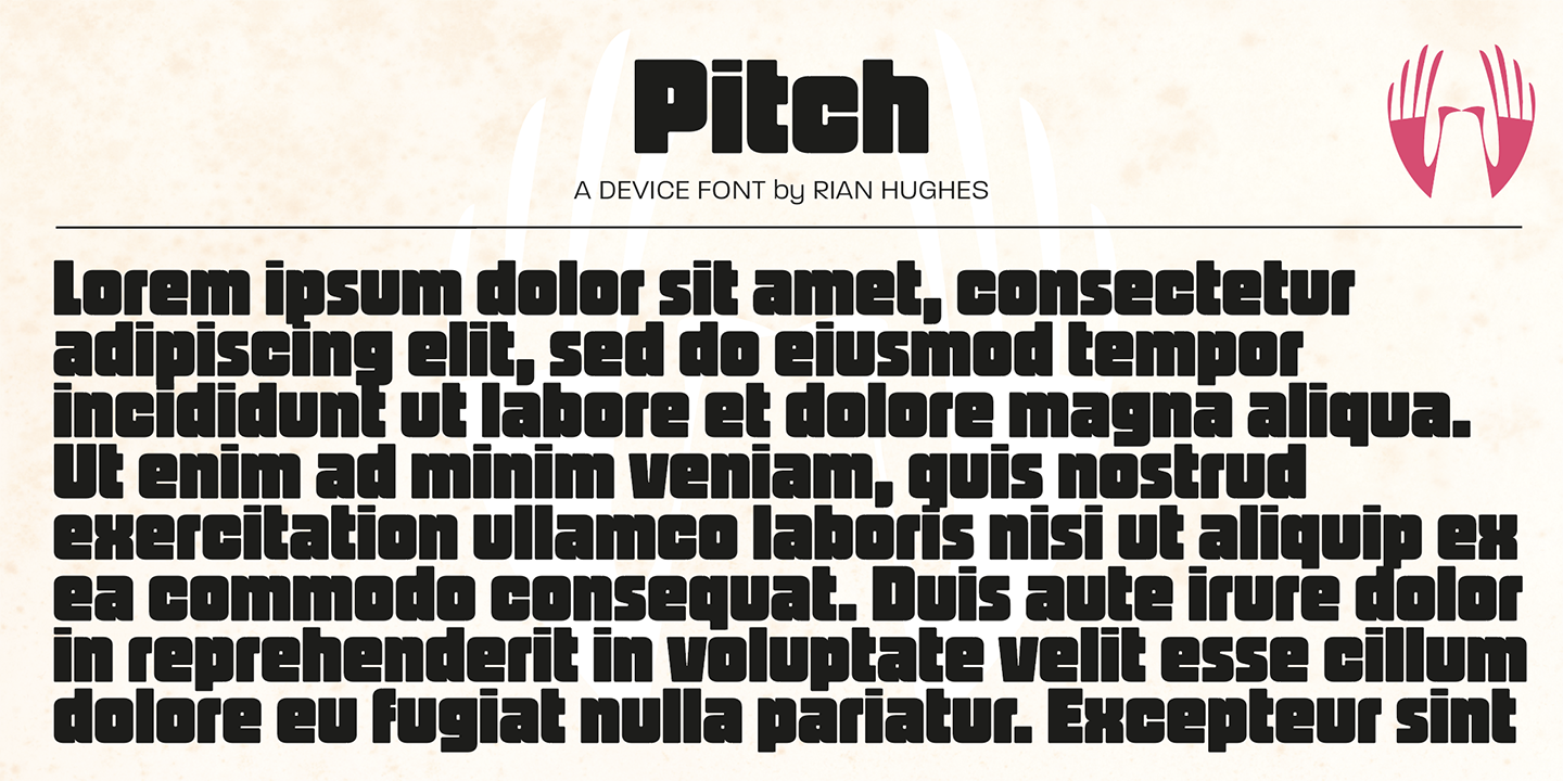 Ejemplo de fuente Pitch Light Italic