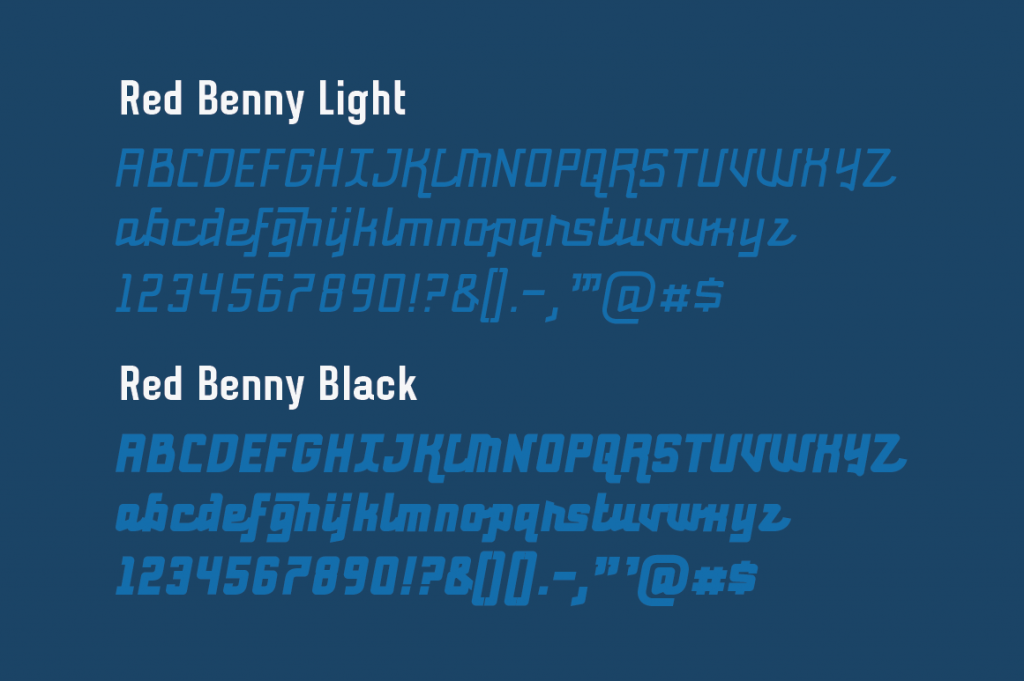 Ejemplo de fuente Red Benny Extra Light