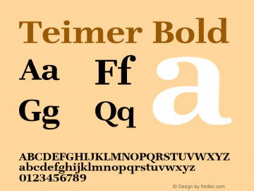 Ejemplo de fuente Teimer Light Italic