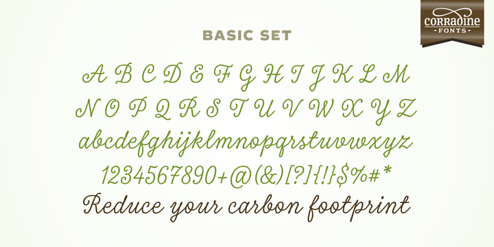 Ejemplo de fuente Tierra Script Plus