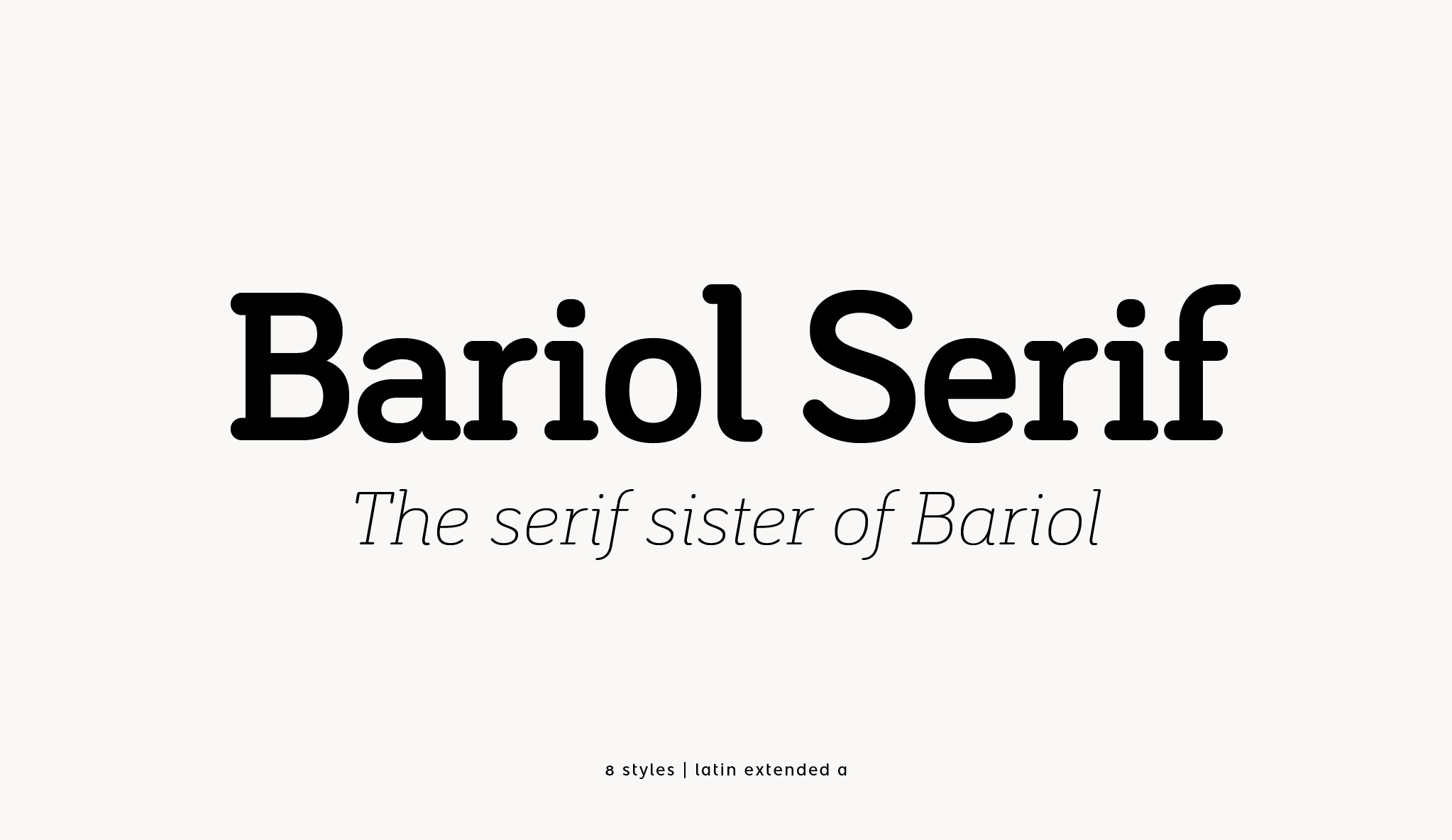Ejemplo de fuente Bariol Serif Regular