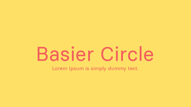 Ejemplo de fuente Basier Circle Circle Medium
