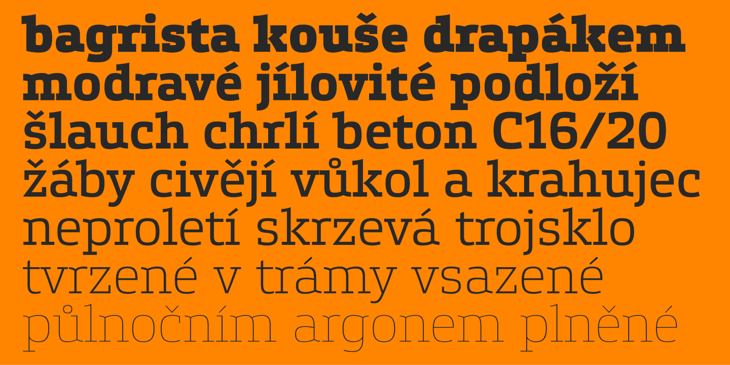 Ejemplo de fuente Etelka Slab Medium Italic