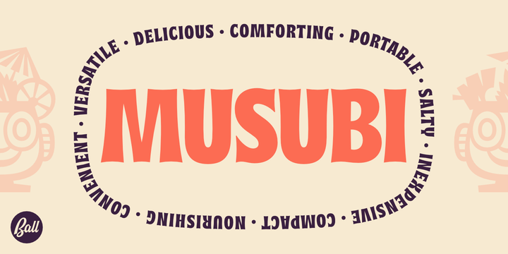Ejemplo de fuente Musubi