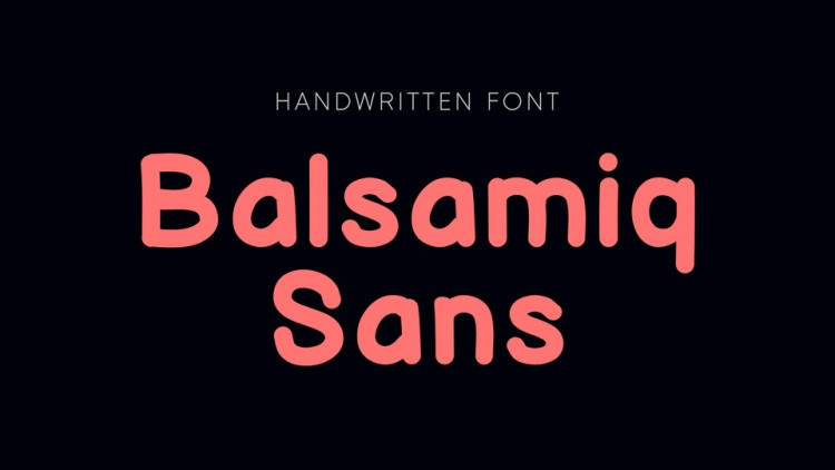 Ejemplo de fuente Balsamiq Sans Italic