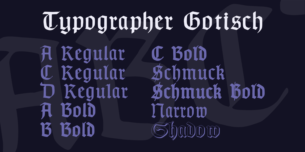 Ejemplo de fuente Grenze Gotisch SemiBold