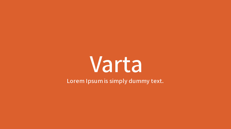 Ejemplo de fuente Varta
