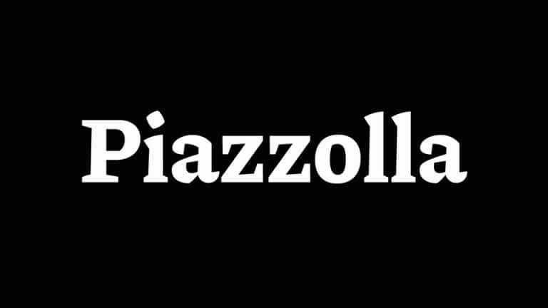 Ejemplo de fuente Piazzolla Black Italic