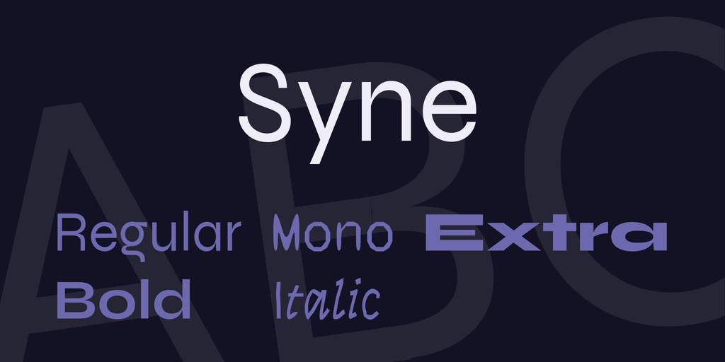 Ejemplo de fuente Syne Extra Bold