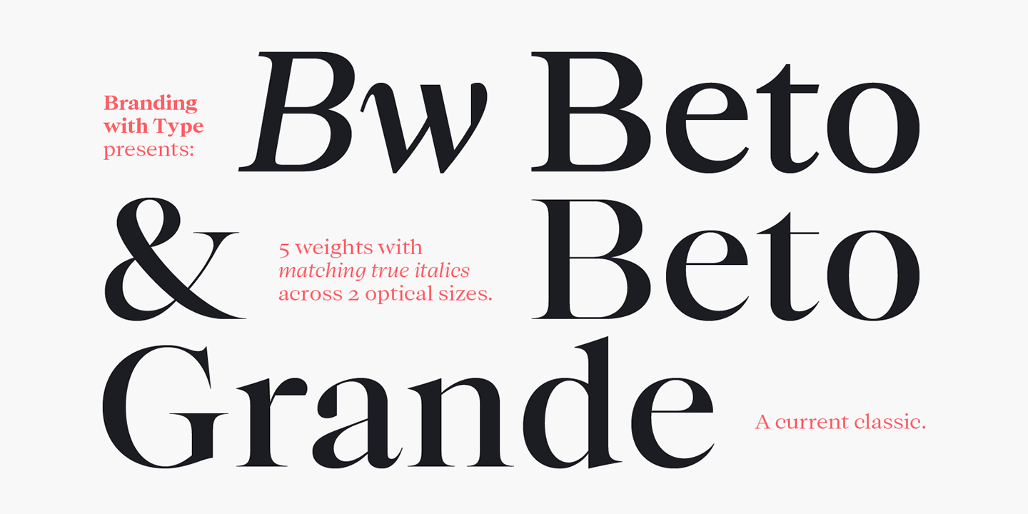 Ejemplo de fuente Bw Beto Grande Black Italic