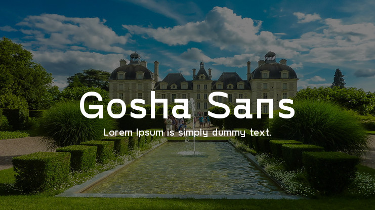 Ejemplo de fuente Gosha Sans