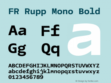 Ejemplo de fuente FR Rupp Mono Regular