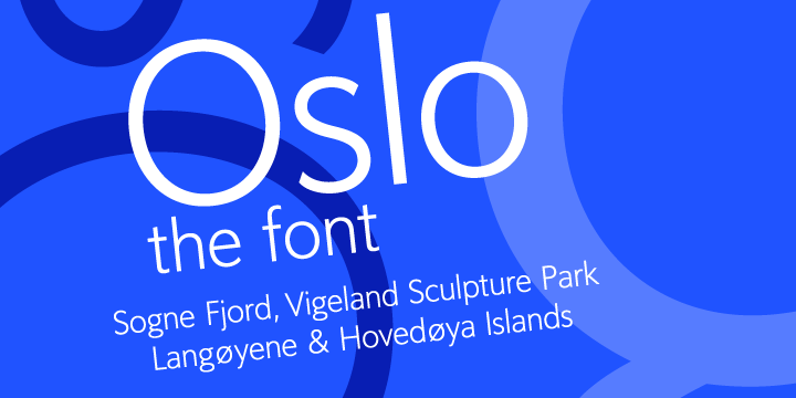 Ejemplo de fuente Oslo Bold