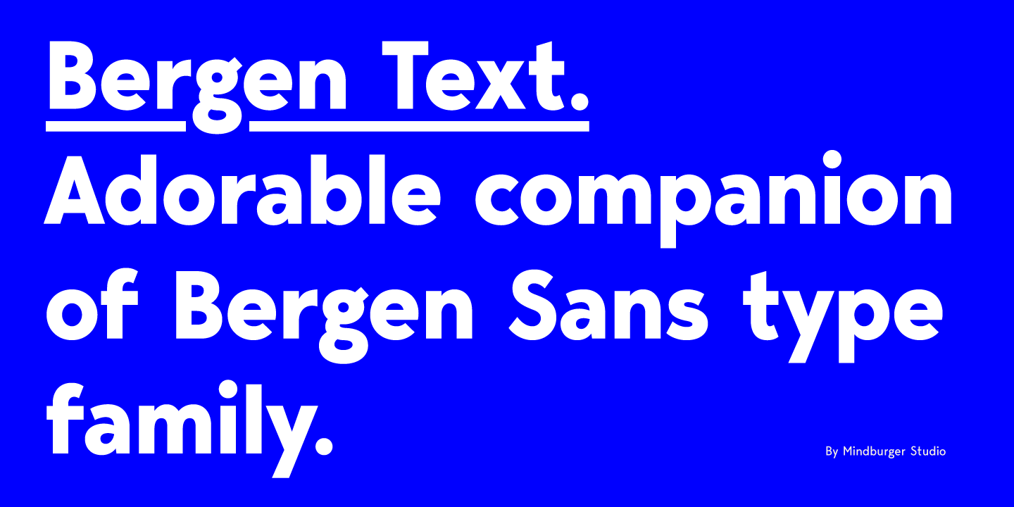 Ejemplo de fuente Bergen Text