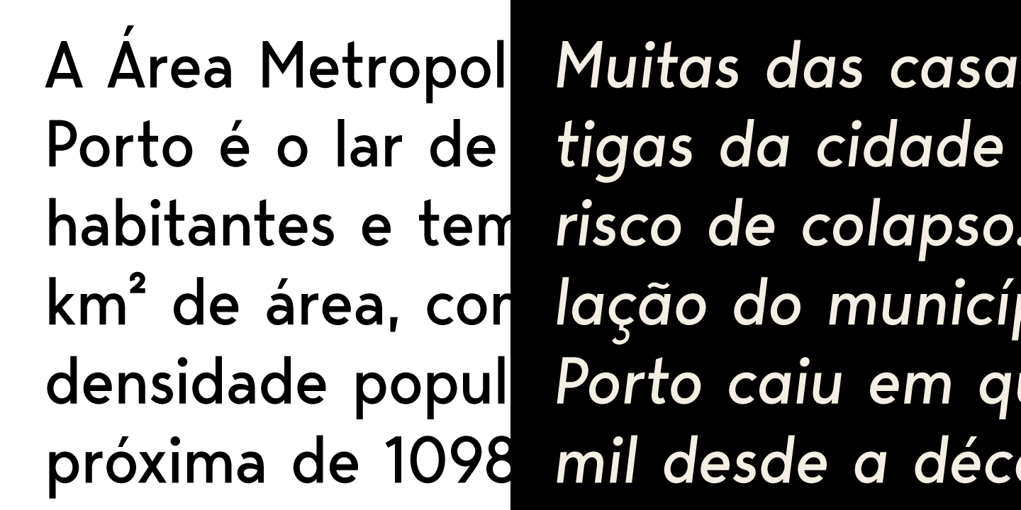 Ejemplo de fuente Bergen Text SemiBold Italic