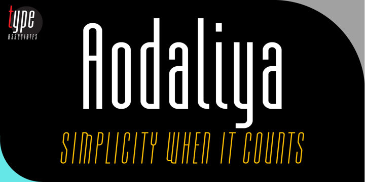 Ejemplo de fuente Aodaliya SemiBold Italic