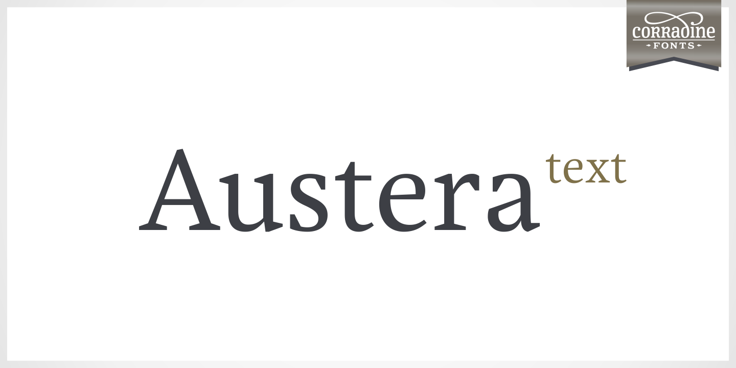 Ejemplo de fuente Austera Text Extra Light Italic