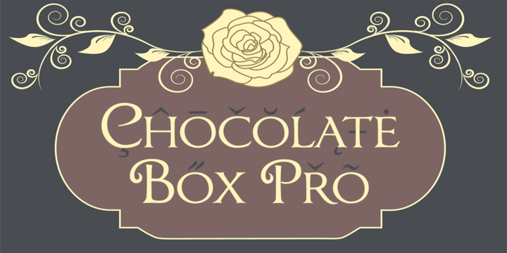 Ejemplo de fuente Chocolate Box Pro Regular