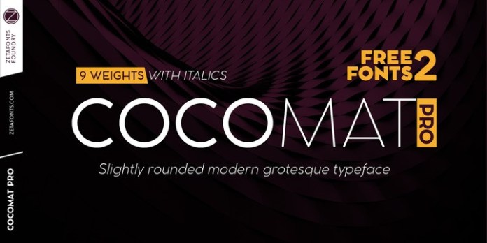 Ejemplo de fuente Cocomat Pro Bold Italic